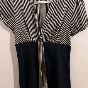 Guess Black and White Striped Blouse